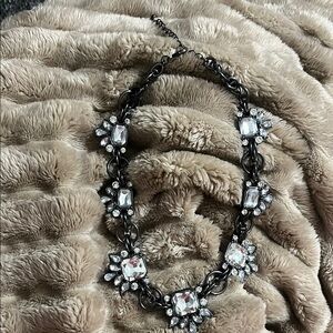 Elegant Silver and Black Women's Necklace